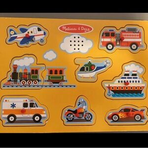 Melissa & Doug Wooden Vehicle Sound Puzzle